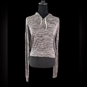 Abercrombie & Fitch Gray Marled Lightweight Hoodie